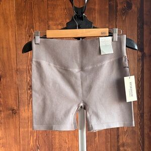 Forever 21 Taupe Ribbed Bike Shorts